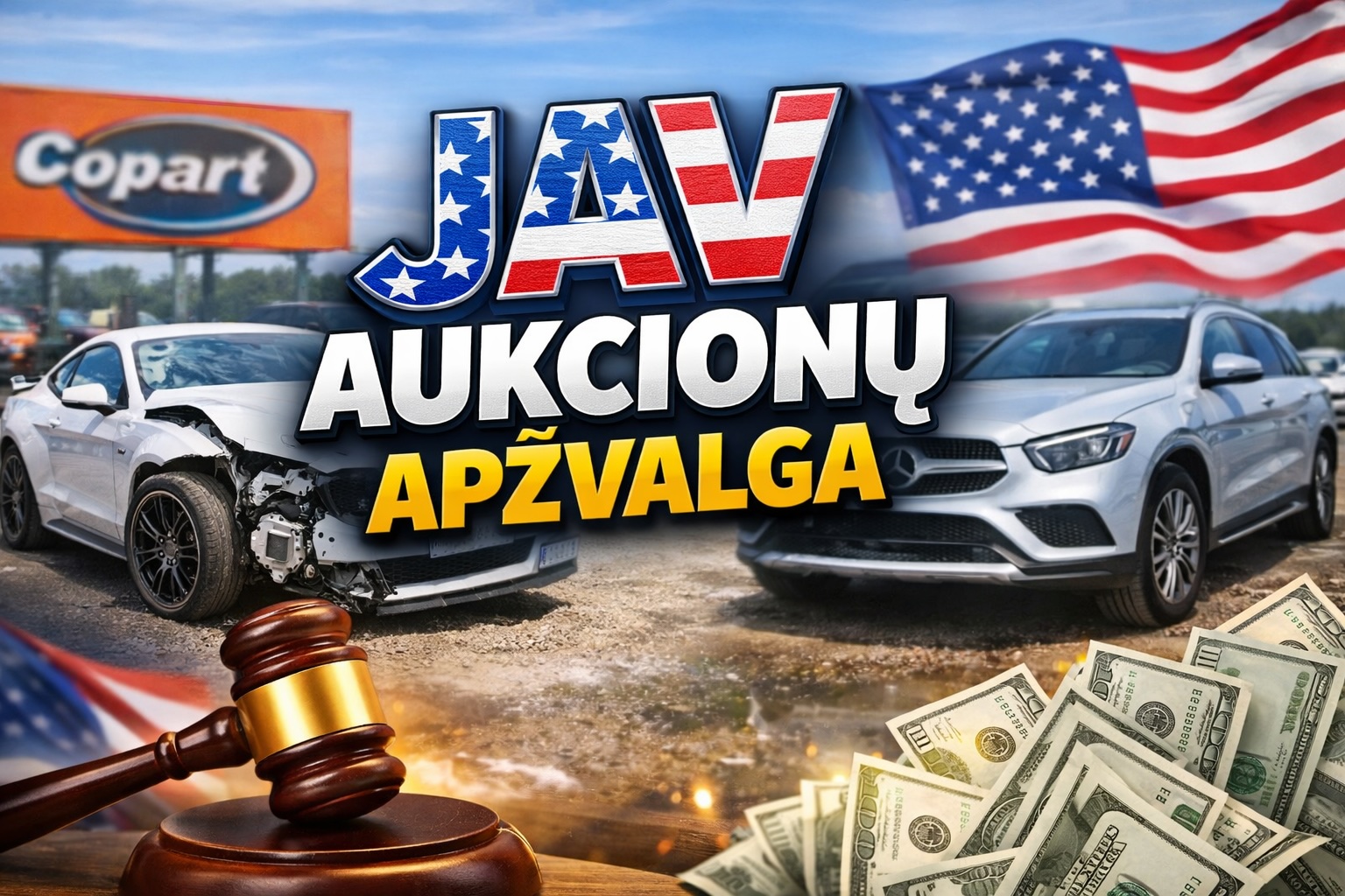JAV aukcionų apžvalga – automobiliai iš JAV aukcionų Copart ir IAAI