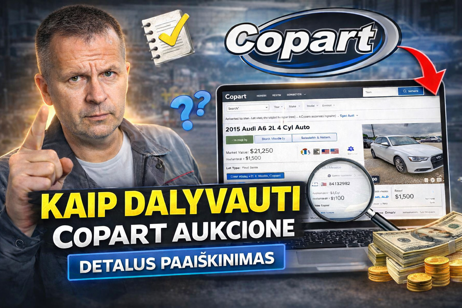 Kaip dalyvauti Copart aukcionuose – detalus paaiškinimas USAutoImport klientams